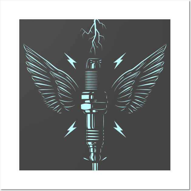 Sparkplug Wall Art by BurchCreativeDesign